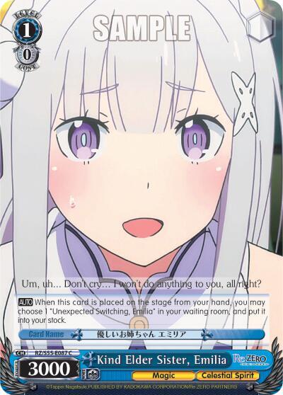 Kind Elder Sister, Emilia Re:ZERO Vol.2 card price
