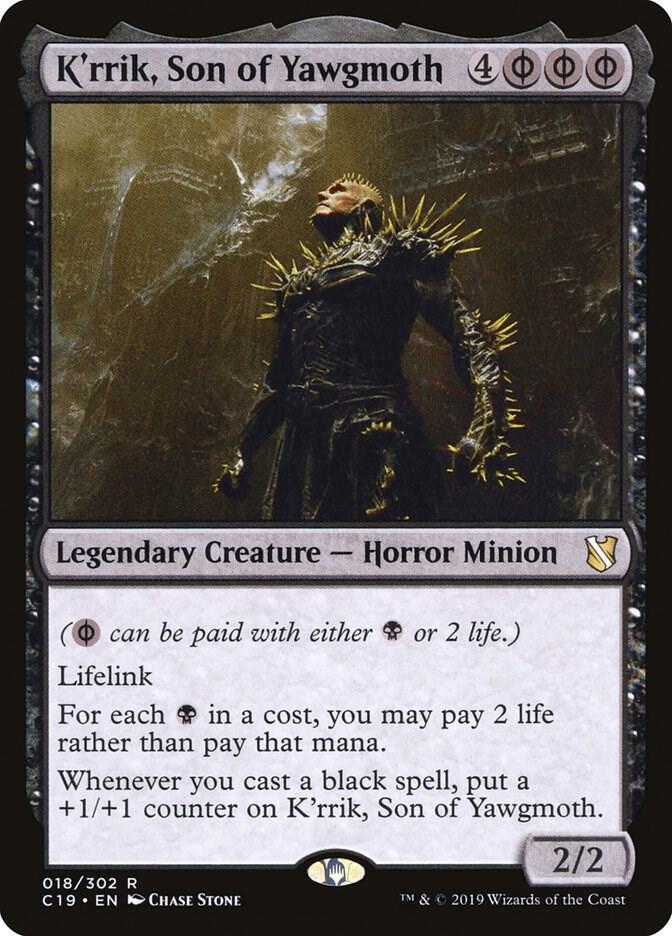Kongming, Erudite Strategist 3/31まで値下げ K'rrik, Son of Yawgmoth - Commander 2019 - Magic: The Gathering
