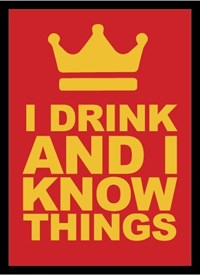 Double Matte Art Sleeve - I Drink and I Know Things (50-Pack) · Legion Premium Supplies Card Sleeves