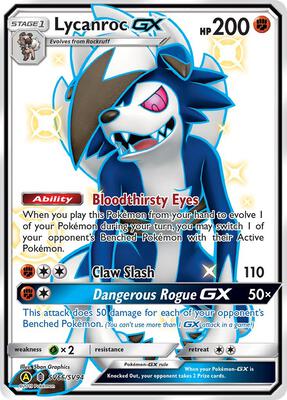 Lycanroc GX (SV66) - Hidden Fates: Shiny Vault - Pokemon