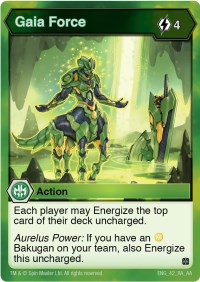 Gaia Force - Bakugan TCG Age of Aurelus trading card