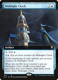 Midnight Clock (Extended Art) - Throne of Eldraine - Magic: The Gathering card