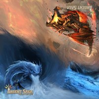Argent Saga TCG Cloth 2-Player Playmat - Fire and Ice · Argent Saga Playmats