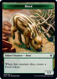 Boar // Food (018) Double-Sided Token - Throne of Eldraine - Magic: The Gathering card
