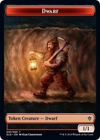 Dwarf // Food (015) Double-Sided Token - Throne of Eldraine - Magic: The Gathering card
