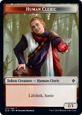 Human Cleric // Food (015) Double-Sided Token