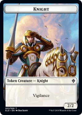 Knight // Food (018) Double-Sided Token