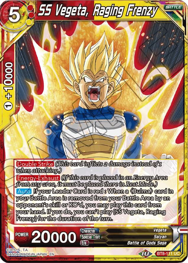 SS Vegeta, Raging Frenzy #BT8-111 — Malicious Machinations