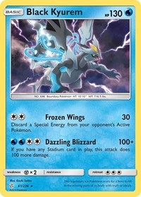 Pokemon Black Kyurem Ex 218/191 Full Art Ultra Rare Foil Card - Surging Sparks