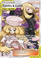 ポケモンカード TAG TEAM Cynthia & Caitlin Cynthia & Caitlin (Full Art) - SM - Cosmic Eclipse - Pokemon