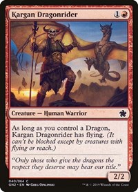 Kargan Dragonrider - Magic Game Night 2019 - Magic: The Gathering card