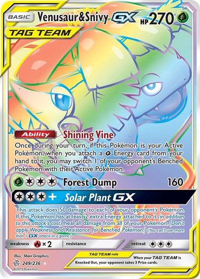 Venusaur & Snivy GX (Secret)