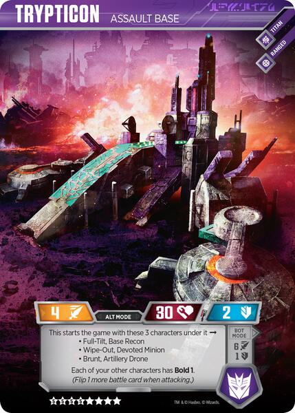 Transformers TCG Trypticon Assault Base - Titan Card