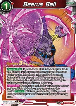 Beerus Ball #BT8-022_PR — Malicious Machinations Pre-Release Cards
