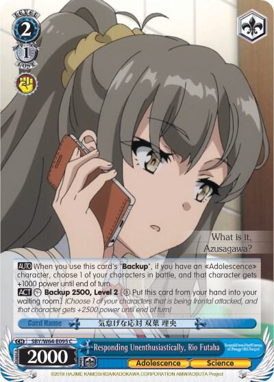 Responding Unenthusiastically, Rio Futaba