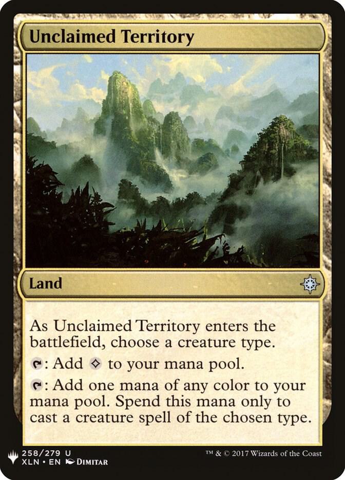 Unclaimed Territory #XLN-258 — The List