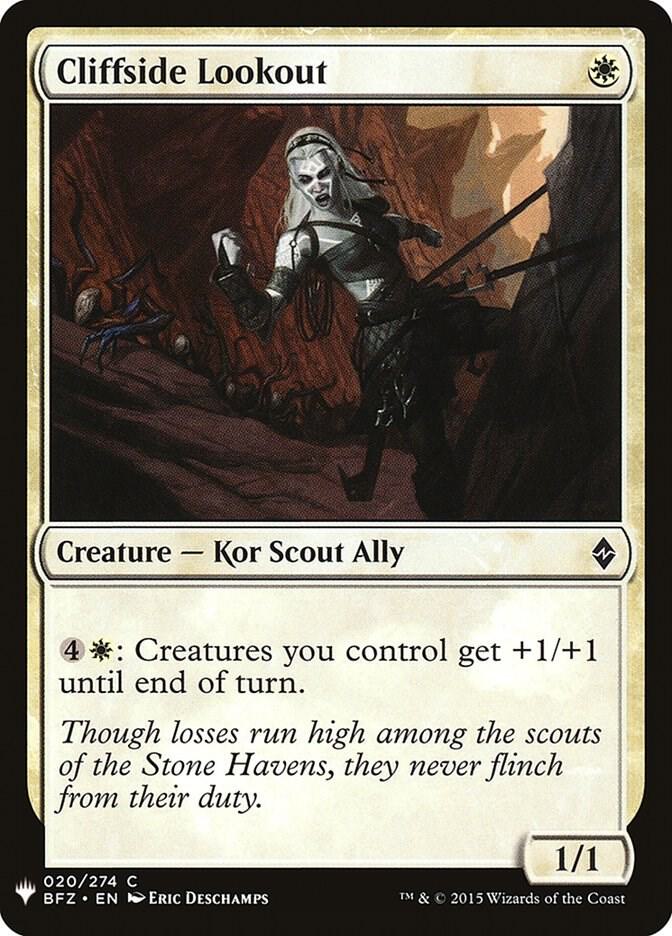 Cliffside Lookout #BFZ-20 — The List
