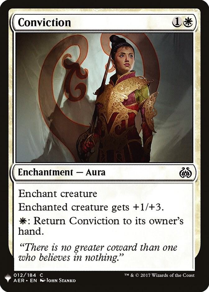 Conviction #AER-12 — The List