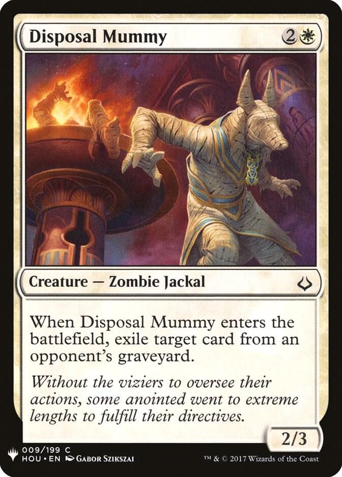 Disposal Mummy #HOU-9 — The List