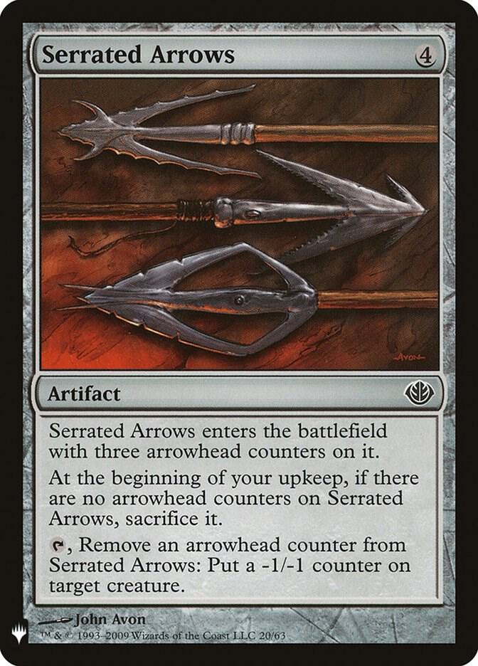 Serrated Arrows #DDD-20 — The List