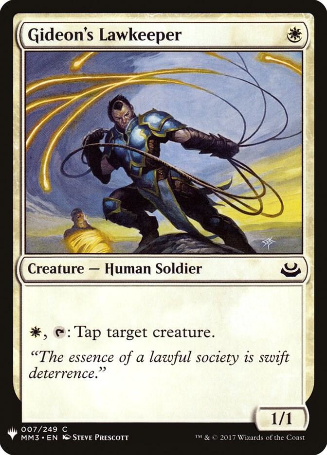 Gideon's Lawkeeper #MM3-7 — The List