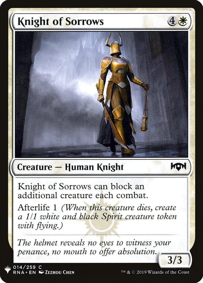 Knight of Sorrows #RNA-14 — The List