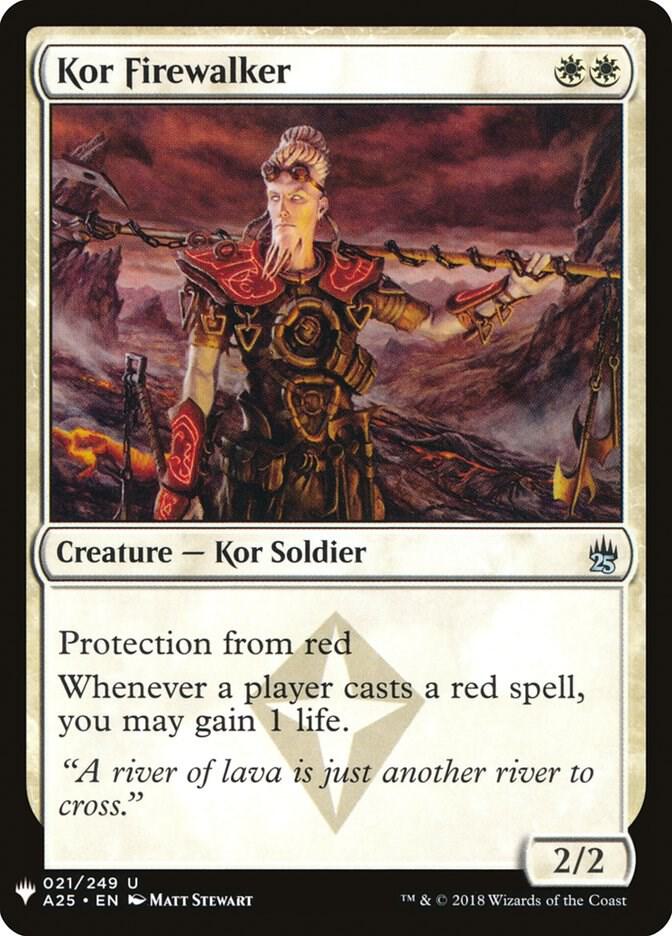 Kor Firewalker #A25-21 — The List