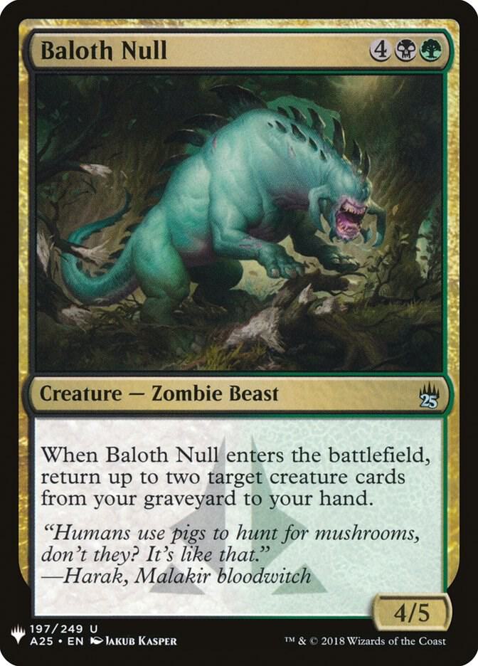 Baloth Null #A25-197 — The List