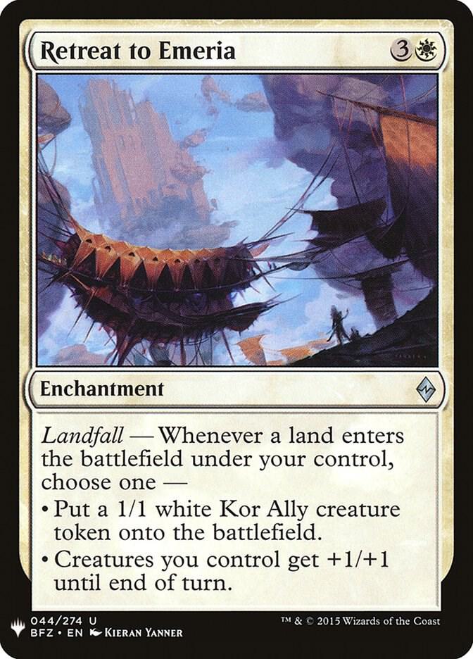 Retreat to Emeria #BFZ-44 — The List