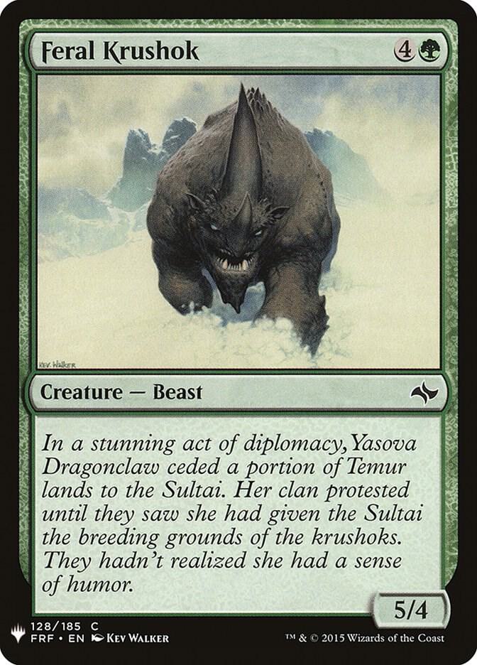 Feral Krushok #FRF-128 — The List