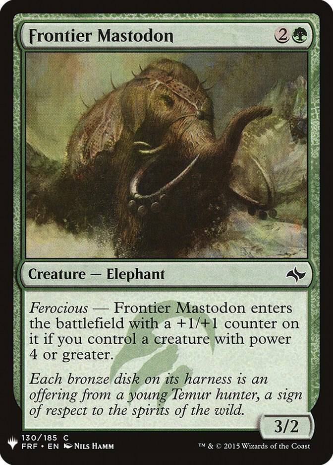 Frontier Mastodon #FRF-130 — The List