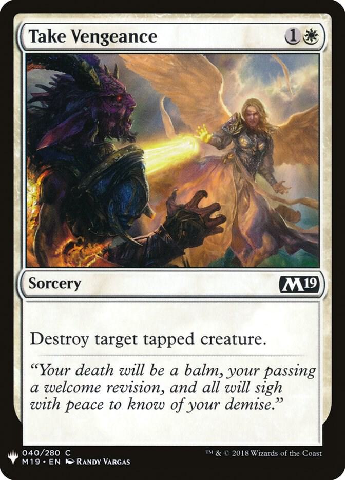 Take Vengeance #M19-40 — The List
