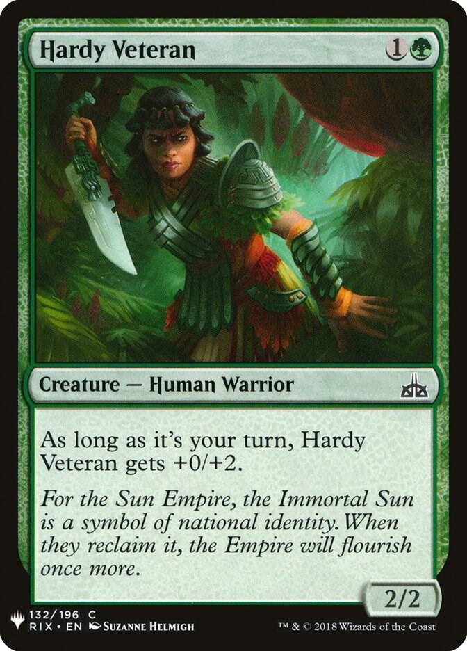 Hardy Veteran #RIX-132 — The List