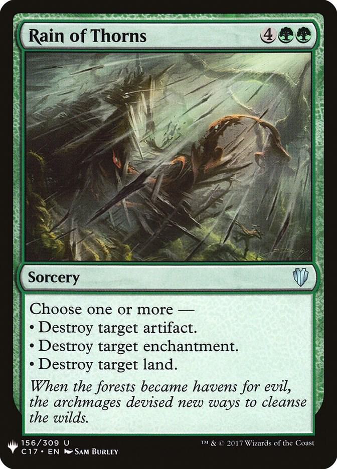 Rain of Thorns #C17-156 — The List