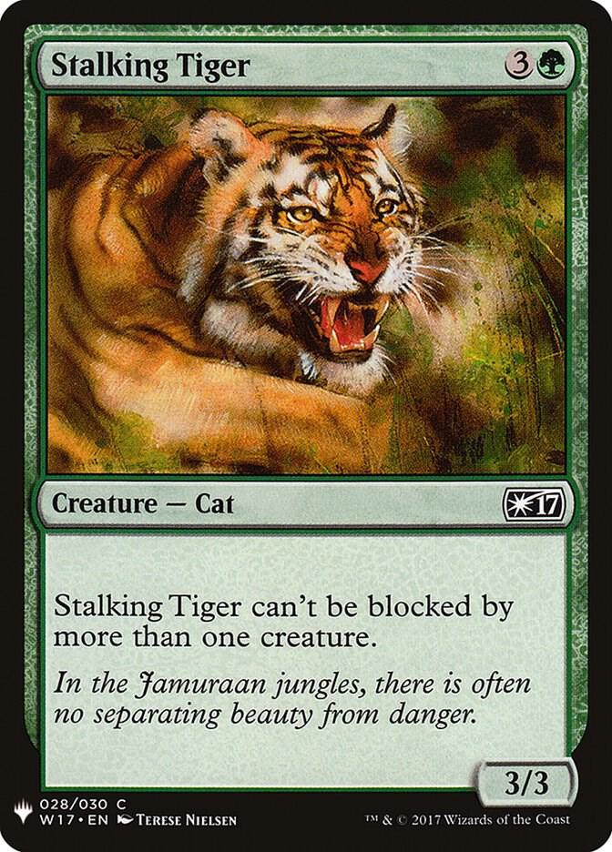 Stalking Tiger #W17-28 — The List
