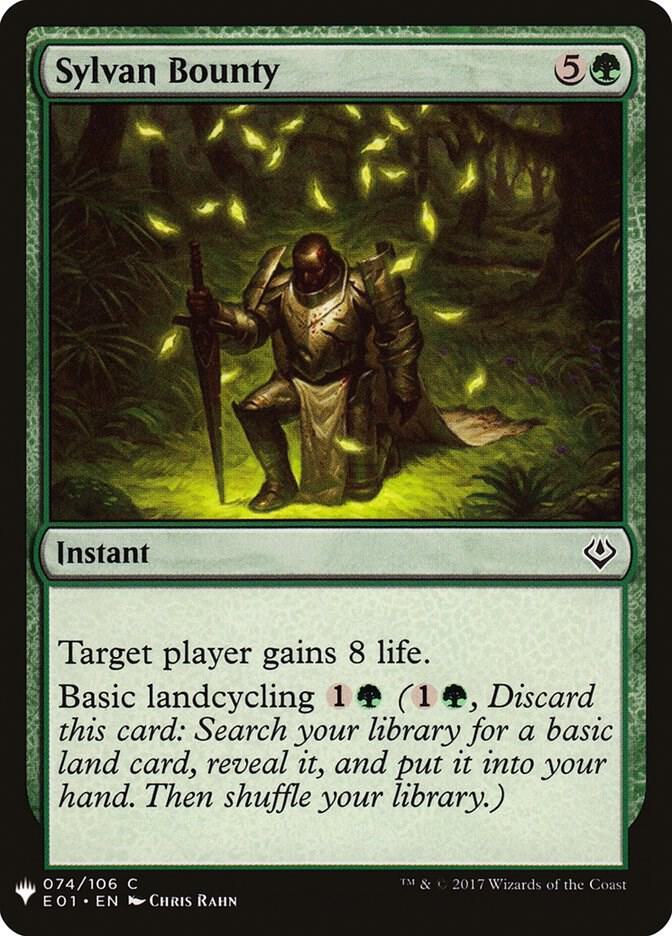 Sylvan Bounty #E01-74 — The List