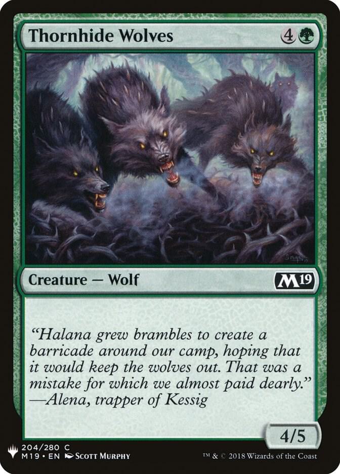 Thornhide Wolves #M19-204 — The List