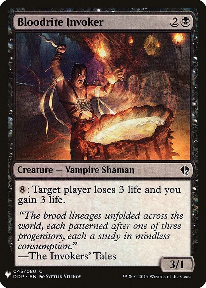 Bloodrite Invoker #DDP-45 — The List