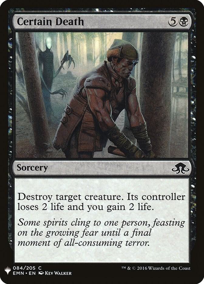 Certain Death #EMN-84 — The List