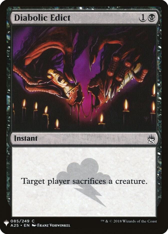 Diabolic Edict #A25-85 — The List
