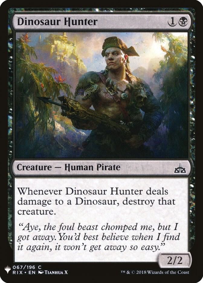 Dinosaur Hunter #RIX-67 — The List