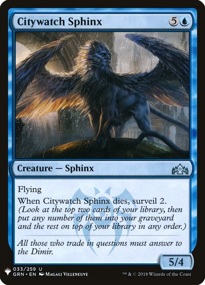 Citywatch Sphinx #GRN-33 — The List