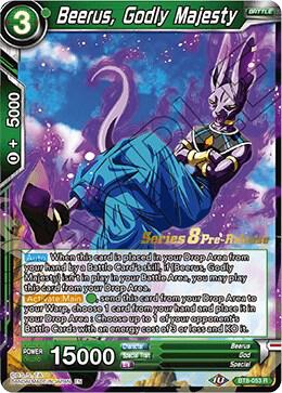 Beerus, Godly Majesty #BT8-053_PR — Malicious Machinations Pre-Release Cards