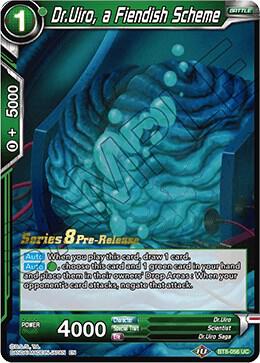Dr.Uiro, a Fiendish Scheme #BT8-056_PR — Malicious Machinations Pre-Release Cards