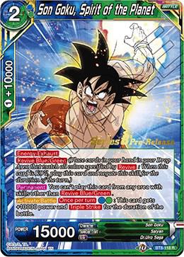 Son Goku, Spirit of the Planet #BT8-118_PR — Malicious Machinations Pre-Release Cards