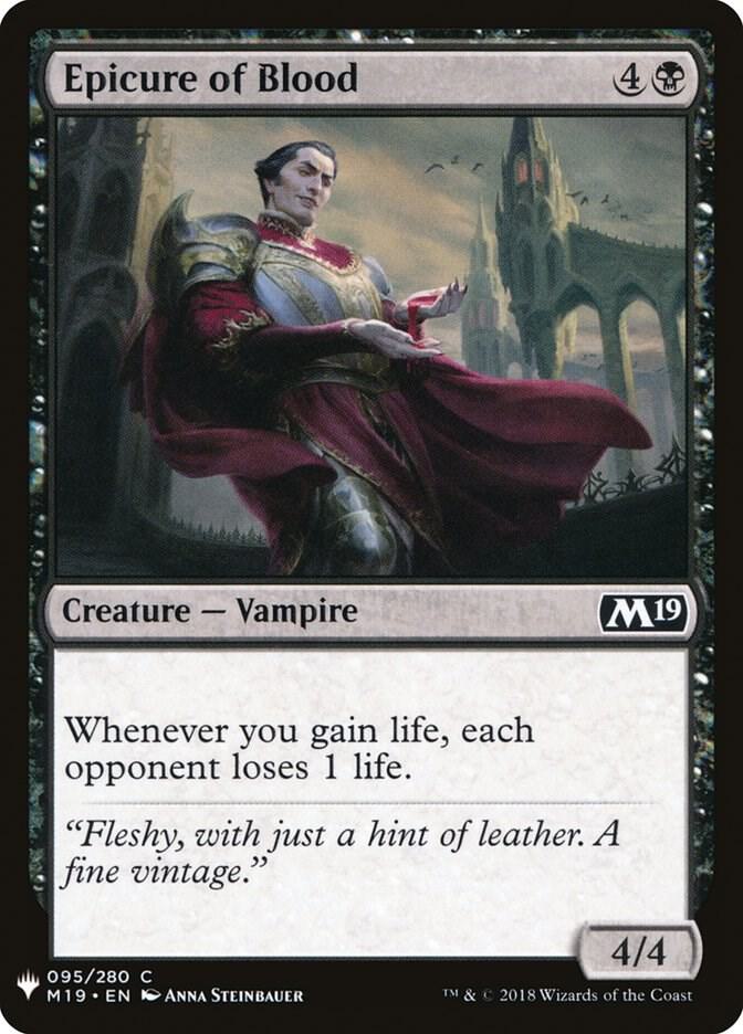 Epicure of Blood #M19-95 — The List