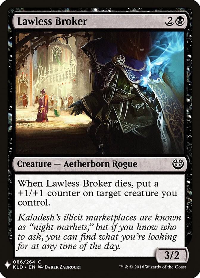 Lawless Broker #KLD-86 — The List