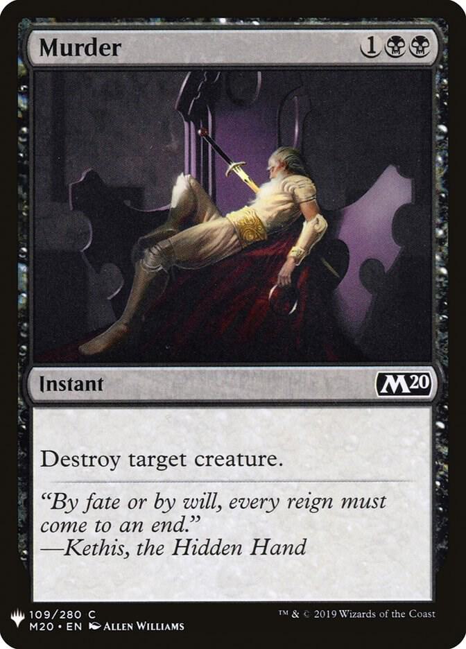 Murder #M20-109 — The List