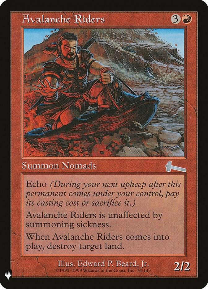 Avalanche Riders #ULG-74 — The List