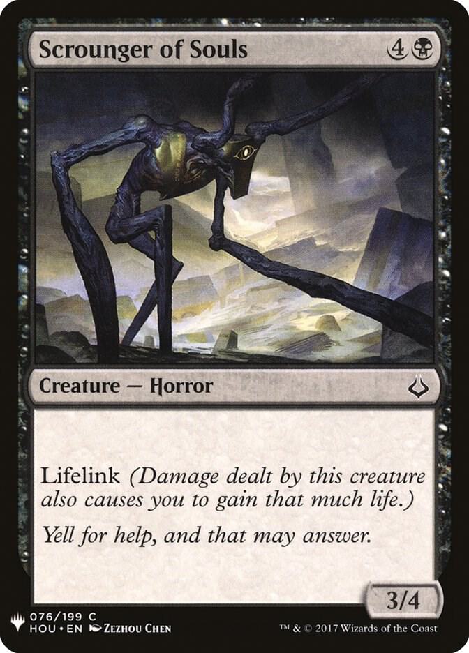Scrounger of Souls #HOU-76 — The List
